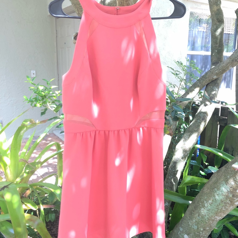 NWOT BCBGENERATION Pink Cocktail Dress w Cutouts - Picture 3 of 7